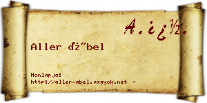 Aller Ábel névjegykártya