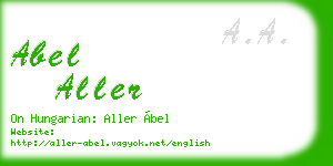 abel aller business card