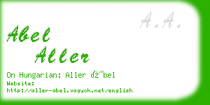 abel aller business card
